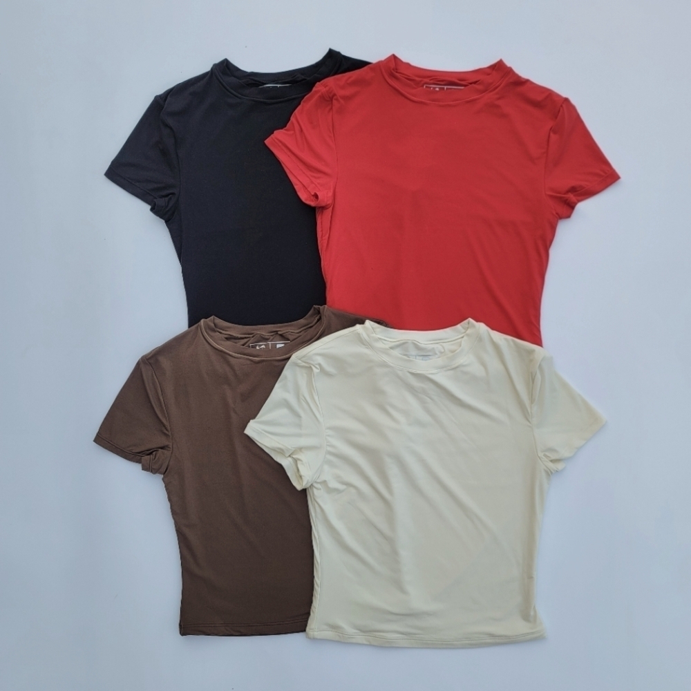 Pedigree ButterSoft Baby Tee Crop Top | Red - Picture 9 of 9